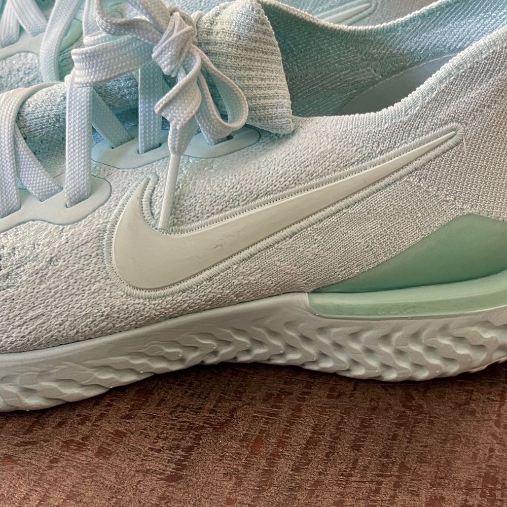 Nike Women's Mint Green/White Running Sneakers - Picture 3 of 10